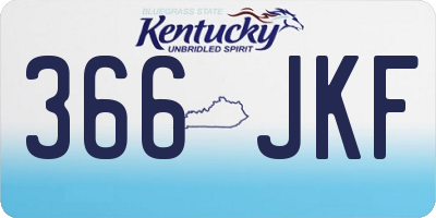KY license plate 366JKF