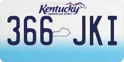 KY license plate 366JKI