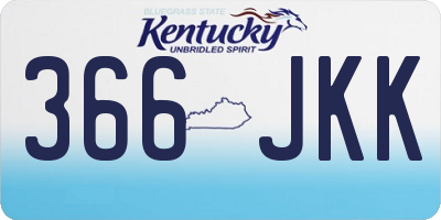 KY license plate 366JKK