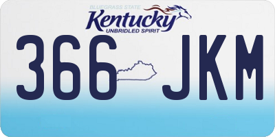 KY license plate 366JKM