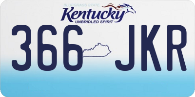 KY license plate 366JKR