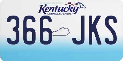 KY license plate 366JKS