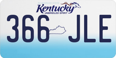 KY license plate 366JLE