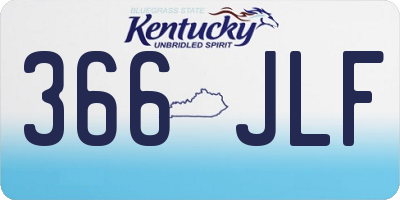 KY license plate 366JLF