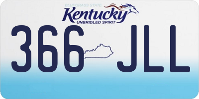 KY license plate 366JLL