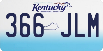 KY license plate 366JLM