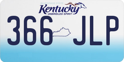 KY license plate 366JLP