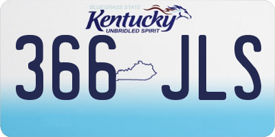 KY license plate 366JLS