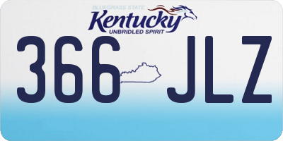 KY license plate 366JLZ
