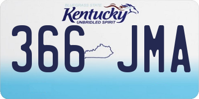 KY license plate 366JMA