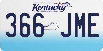 KY license plate 366JME