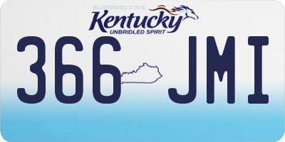 KY license plate 366JMI