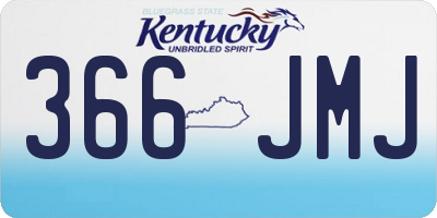 KY license plate 366JMJ