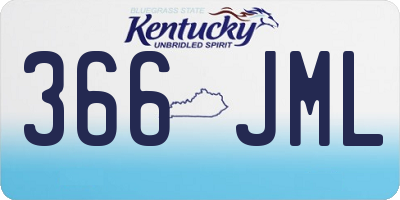KY license plate 366JML