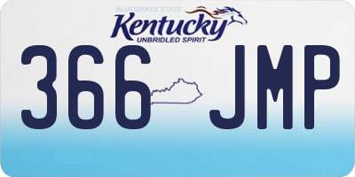 KY license plate 366JMP