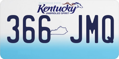 KY license plate 366JMQ