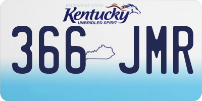 KY license plate 366JMR