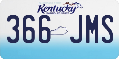 KY license plate 366JMS