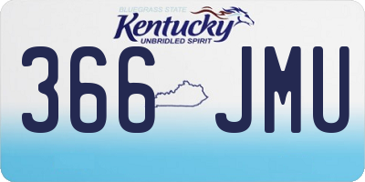 KY license plate 366JMU