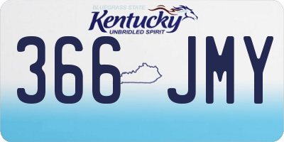 KY license plate 366JMY