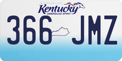 KY license plate 366JMZ