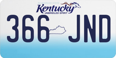 KY license plate 366JND