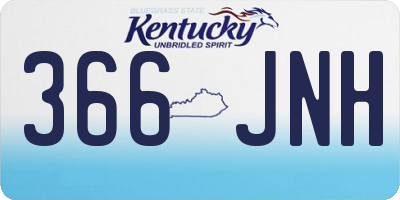 KY license plate 366JNH
