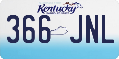 KY license plate 366JNL