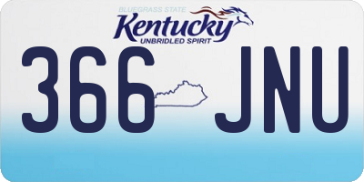 KY license plate 366JNU