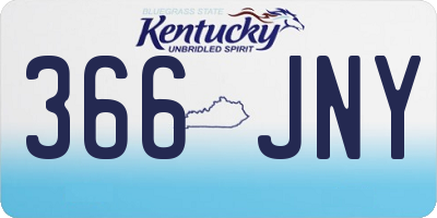 KY license plate 366JNY