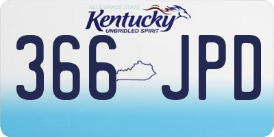 KY license plate 366JPD