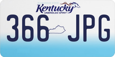 KY license plate 366JPG