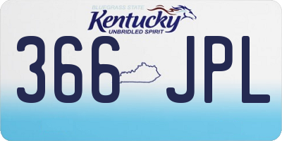KY license plate 366JPL