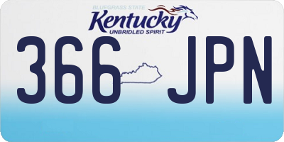 KY license plate 366JPN