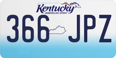 KY license plate 366JPZ
