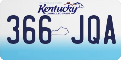 KY license plate 366JQA