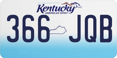 KY license plate 366JQB