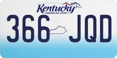 KY license plate 366JQD