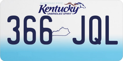 KY license plate 366JQL