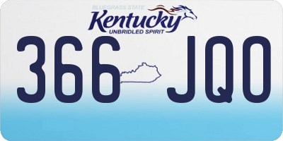 KY license plate 366JQO