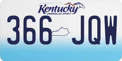 KY license plate 366JQW