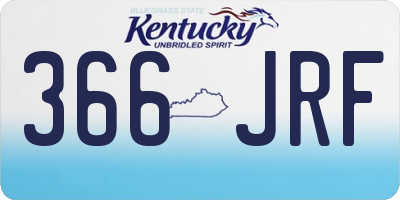 KY license plate 366JRF