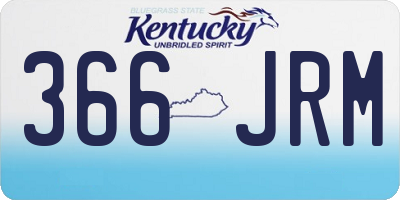 KY license plate 366JRM
