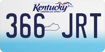 KY license plate 366JRT