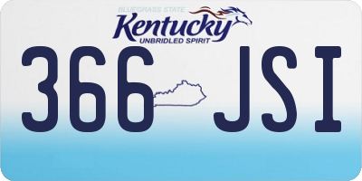 KY license plate 366JSI