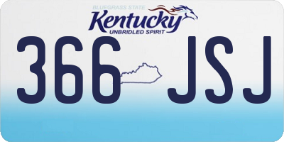 KY license plate 366JSJ