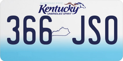 KY license plate 366JSO