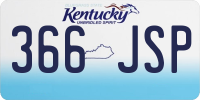 KY license plate 366JSP