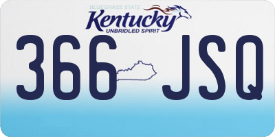 KY license plate 366JSQ