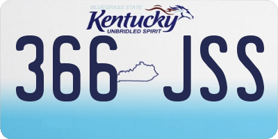 KY license plate 366JSS